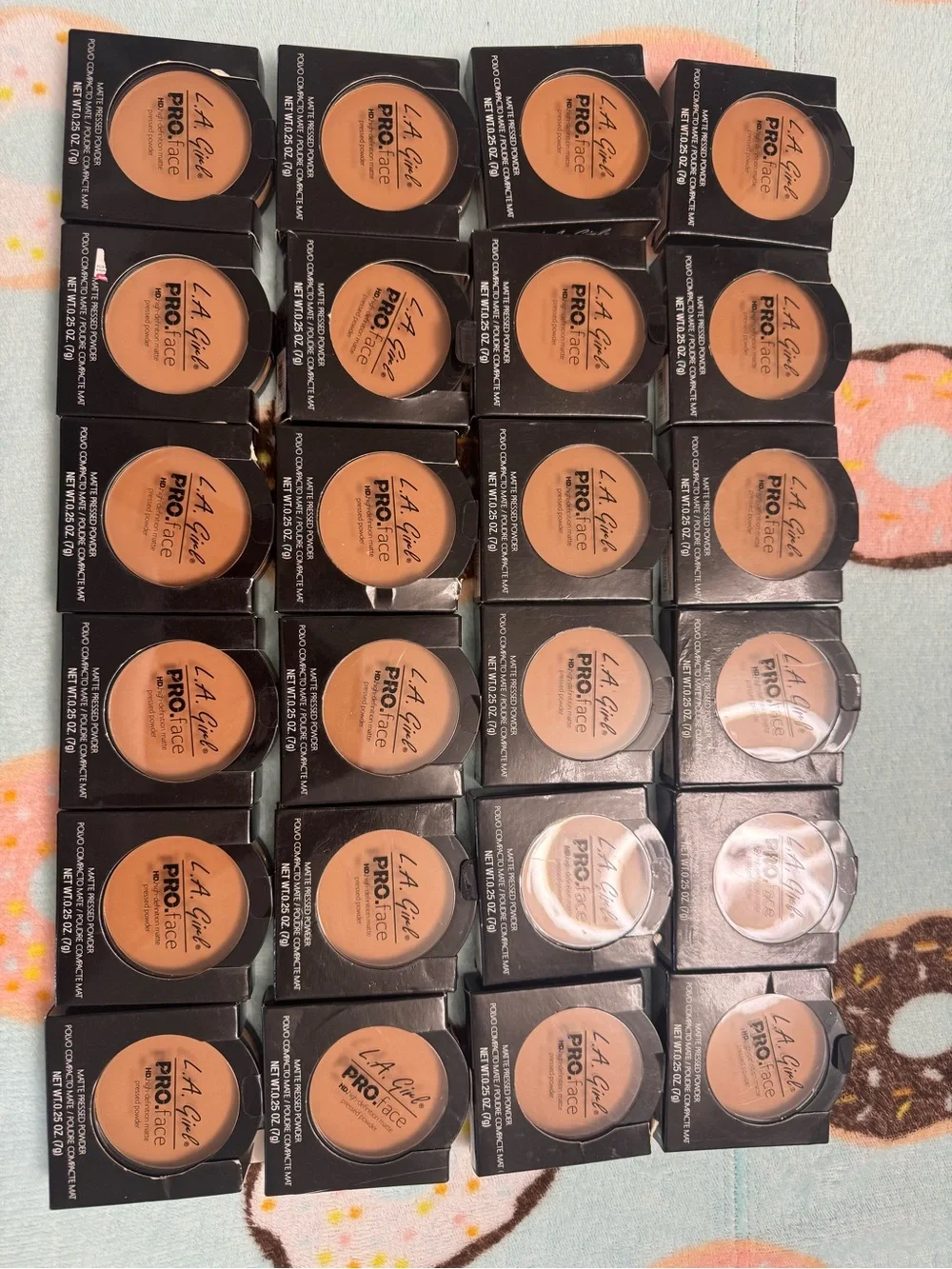 L.A. Girl Pro Face HD Matte Pressed Powder – Warm Caramel – New ( 24 in total
